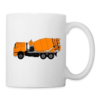Concrete mixer, truck, truck, cool, garbage truck, concrete - Mug - white - Right