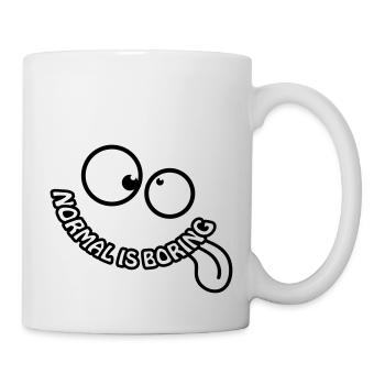 Normal Is Boring Smiley - Tasse - Weiß - Rechts