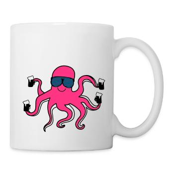 krake_mit_bier - Mug - white - Right