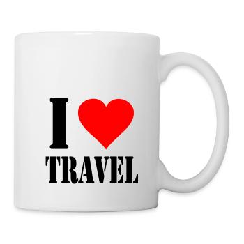I Love Travel - Mug blanc - blanc - Droite