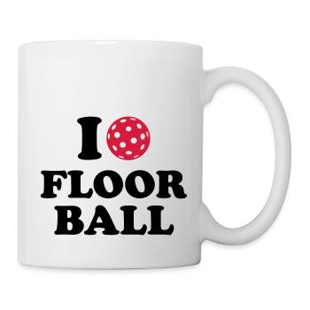 I love Floorball - Tasse - Weiß - Rechts