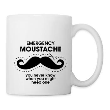 Emergency Moustache - Mug - white - Right