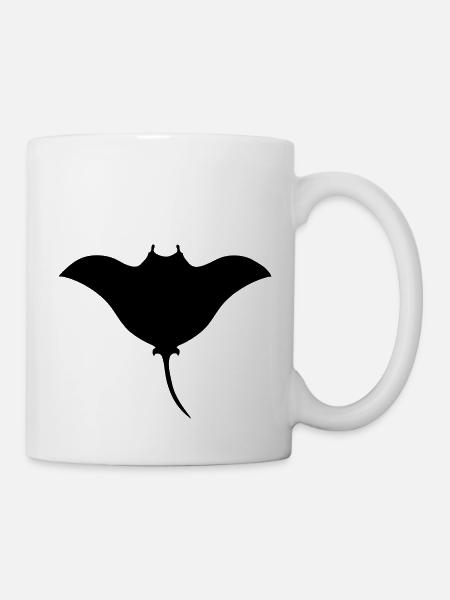 raie manta symbol tattoo pacific - Mug blanc - blanc