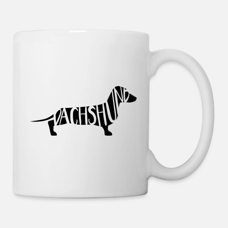 Dachshund Dachshund - black - Mug - white