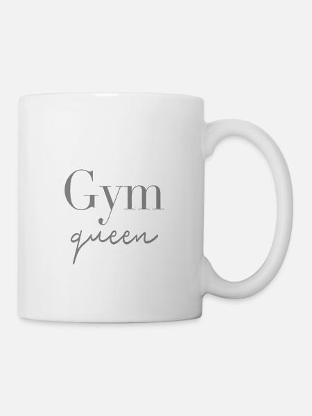 Gym queen fitness queen - Mug - white
