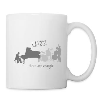 Jazz three are enough Jazz Musique - Mug blanc - blanc - Droite