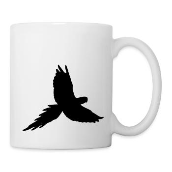 papagei_silhouette - Tasse - Weiß - Rechts