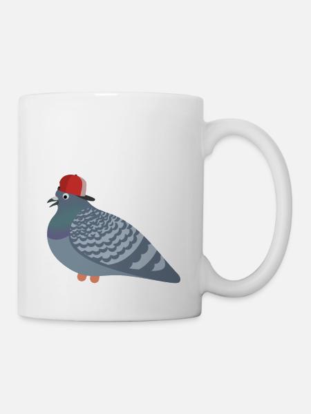 Cool Pigeon Friend - Mug - white