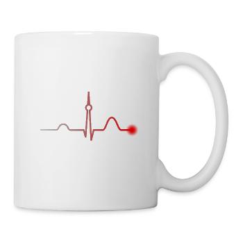 Berlin Heartbeat - Tasse - Weiß - Rechts