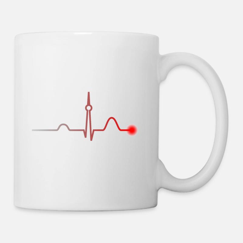 Berlin Heartbeat - Tasse - Weiß
