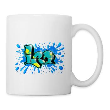 LEO Graffiti Print - Tasse - Weiß - Rechts
