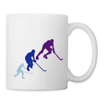 rink hockey silhouette animation - Mug blanc - blanc - Droite