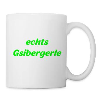 echts Gsibergerle - österreichischer Dialekt - Tasse - Weiß - Rechts