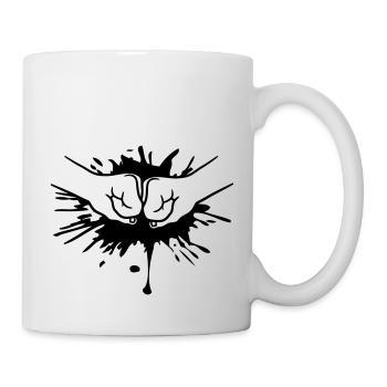 Paint Splash Drops 2 Bro Fist Fists Friends Team - Mug - white - Right