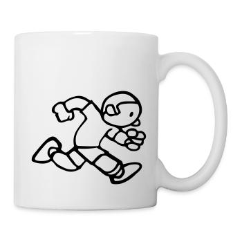 drawing running jogging run funny vintage - Mug - white - Right