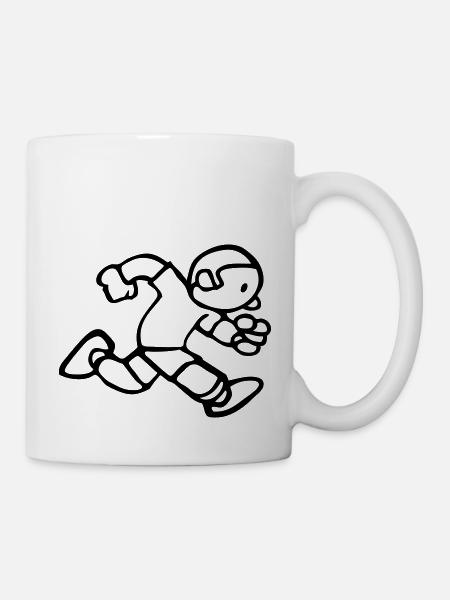 drawing running jogging run funny vintage - Mug - white