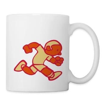 drawing running jogging run funny vintage - Mug - white - Right