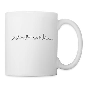 Skyline Nürnberg Silhouette - Tasse - Weiß - Rechts