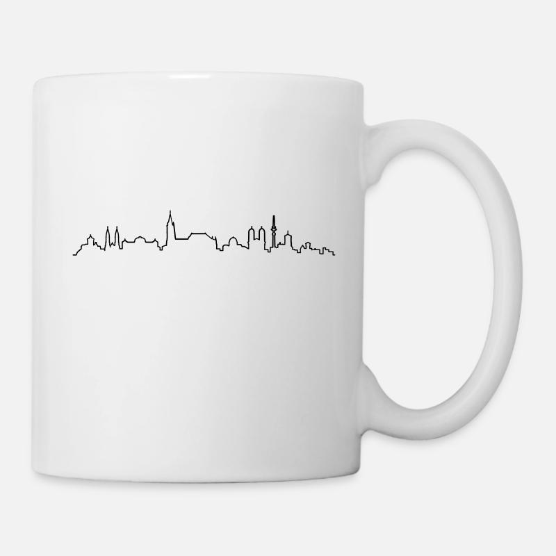 Skyline Nürnberg Silhouette - Tasse - Weiß