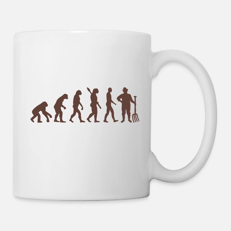 Évolution Paysan - Mug blanc - blanc