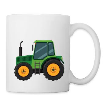 Traktor Trecker Bauernhof Landwirt Geschenk Kind - Tasse - Weiß - Rechts