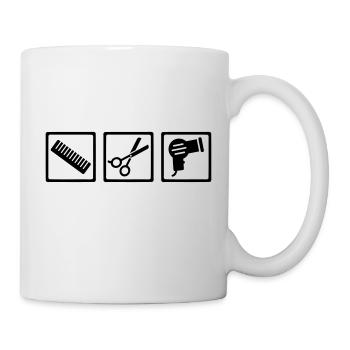 Friseur - Tasse - Weiß - Rechts
