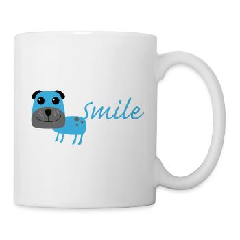 Smile Dog Hund Hunde Hündchen - Mug - white - Right