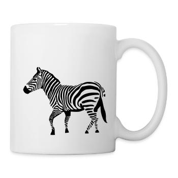 zebra Zeichnung Zebra-Vektor-Savanne - Tasse - Weiß - Rechts