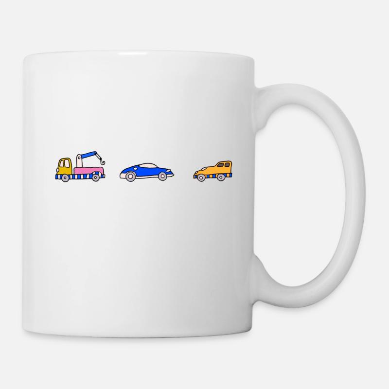 Voiture de voiture - Mug blanc - blanc