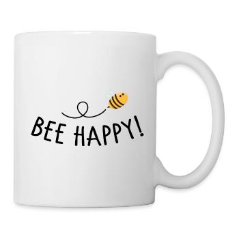 Bee happy - Tasse - Weiß - Rechts