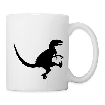 Danse attaquer Raptor T -Rex - Mug blanc - blanc - Droite