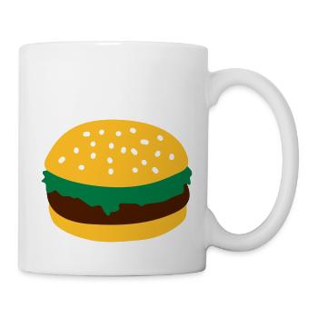 Burger - Tasse - Weiß - Rechts