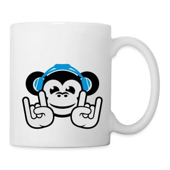 Heavy Metal Rock Hand Connexion Satan partie - Mug blanc - blanc - Droite