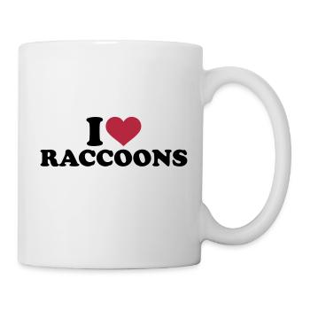 I love Raccoon - Mug blanc - blanc - Droite