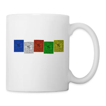 Nepal,Gebetsfahnen - Tasse - Weiß - Rechts