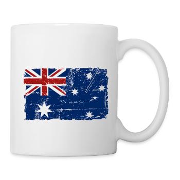 Australien - Down Under - Vintage Look - Tasse - Weiß - Rechts