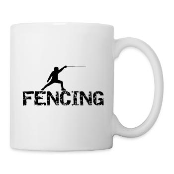 Fechten - Tasse - Weiß - Rechts