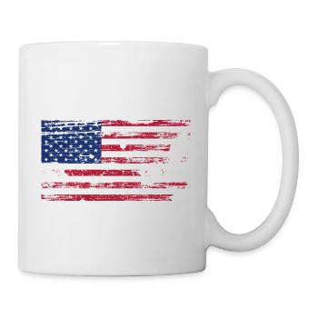 Drapeau USA USA Grunge Vintage Oldschool - Mug blanc - blanc - Droite