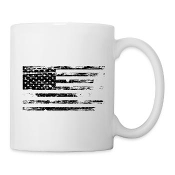 Drapeau USA Grunge Vintage - Mug blanc - blanc - Droite