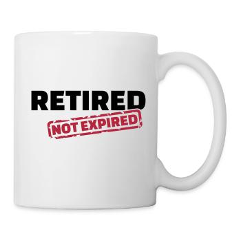 Retired not expired - Mug blanc - blanc - Droite