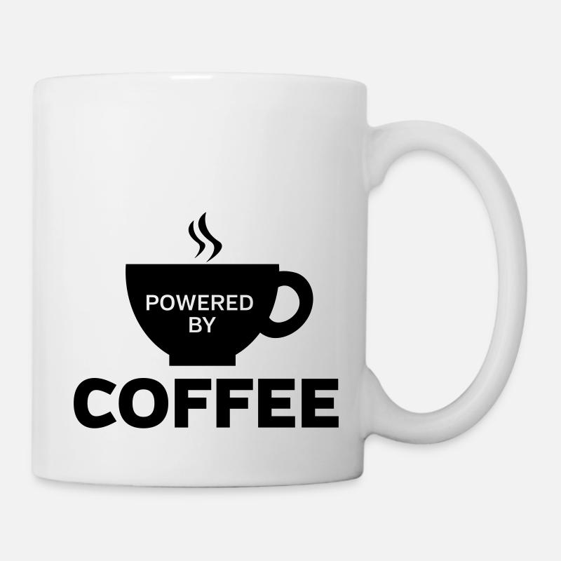 Powered By Coffee - Mug blanc - blanc