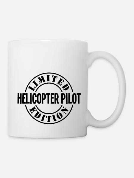 helicopter pilot limited edition stamp c - Mug - white