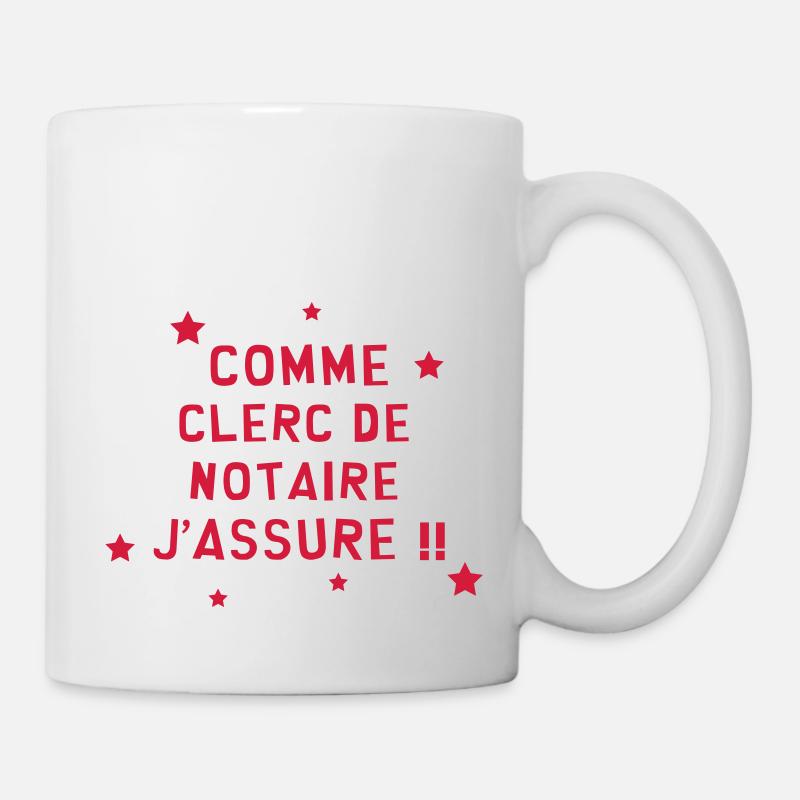 Clerc de notaire / Notaire / Justice / Droit - Mug blanc - blanc