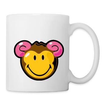 Smiley Monkey - Mug blanc - blanc - Droite