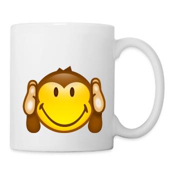 Smiley Monkey No hearing - Tasse - Weiß - Rechts
