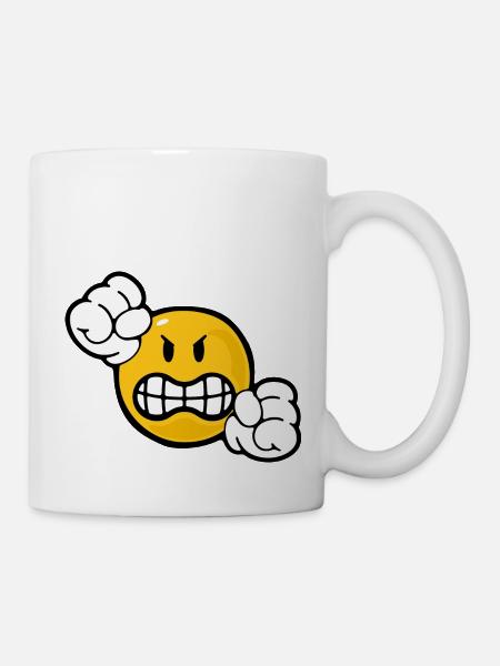 Smiley Anger - Tasse - Weiß