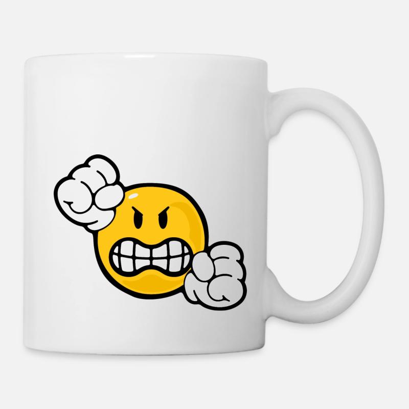 Smiley Anger - Tasse - Weiß