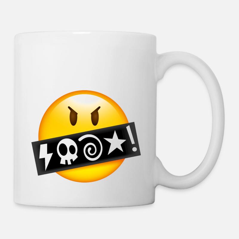 Smiley Swearing - Mug blanc - blanc