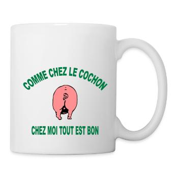 cochon - Mug blanc - blanc - Droite