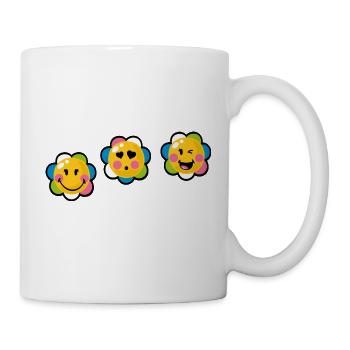 Smiley Kawaii Flower - Mug blanc - blanc - Droite